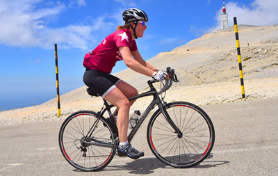 Carolyn Cycling in France