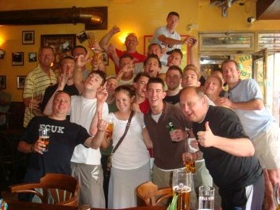Eastleigh comrades fc celebrating