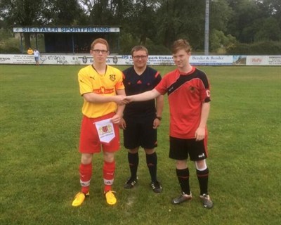 Mickleover Sports FC U16 Football Tour To Cologne Flag Swap