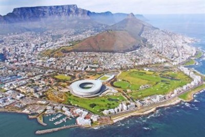 View Of Cape Town From A Helicopter