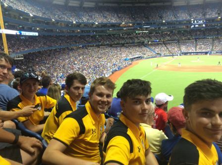 School Rugby Tour To Canada Watching The Baseball