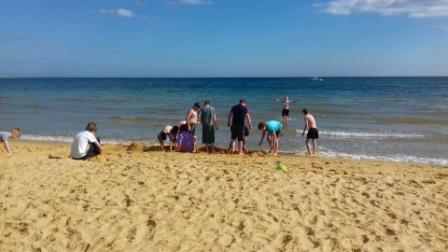 Pershore RFC U13s Enjoying The Beach At The Bournemouth Rugby Festival