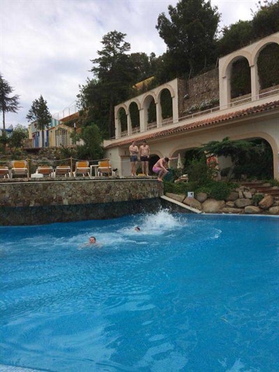 Enjoying The Pool Facilities