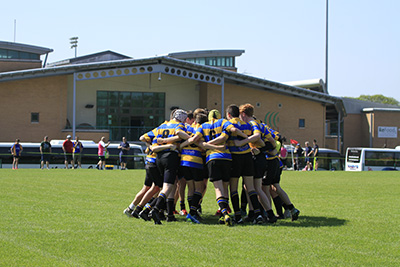 Upminster RFC U14s Team Huddle